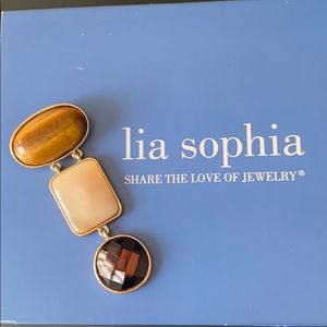 Lia Sophia 3 Stone Pendant